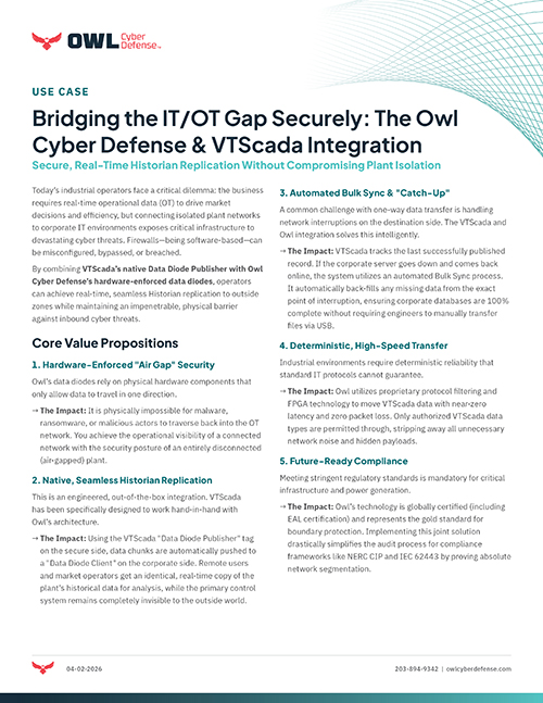 Bridging the IT/OT Gap Securely with Owl and VTScada Integration